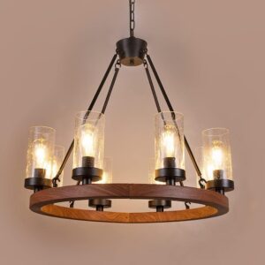 Our Take on the Wellmet 8-Light Wagon Wheel Chandelier Reveal