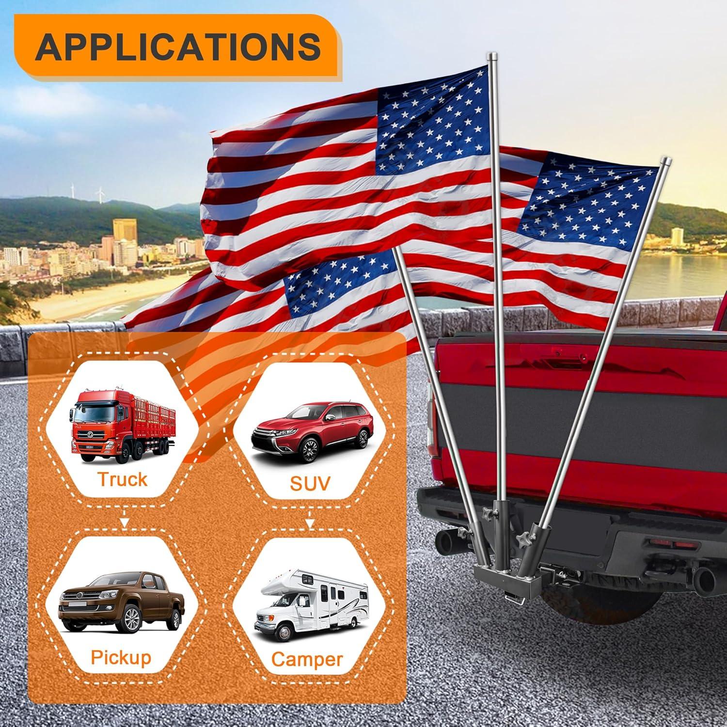 Why We Recommend the Foldable 3-Flag Hitch mount for Our Adventures